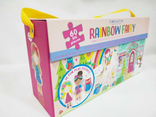 Καλή τιμή. 60pcs Rainbow Fairy Cardboard Παζλ Μεγάλο κομμάτι Παζλ με διασκεδαστικά Pop Out Figures σε απευθείας σύνδεση
